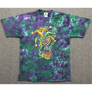 Vintage Universal Studios Shirt Mens‎ Large Mardi Gras 2005 Tie Dye Made USA Tee